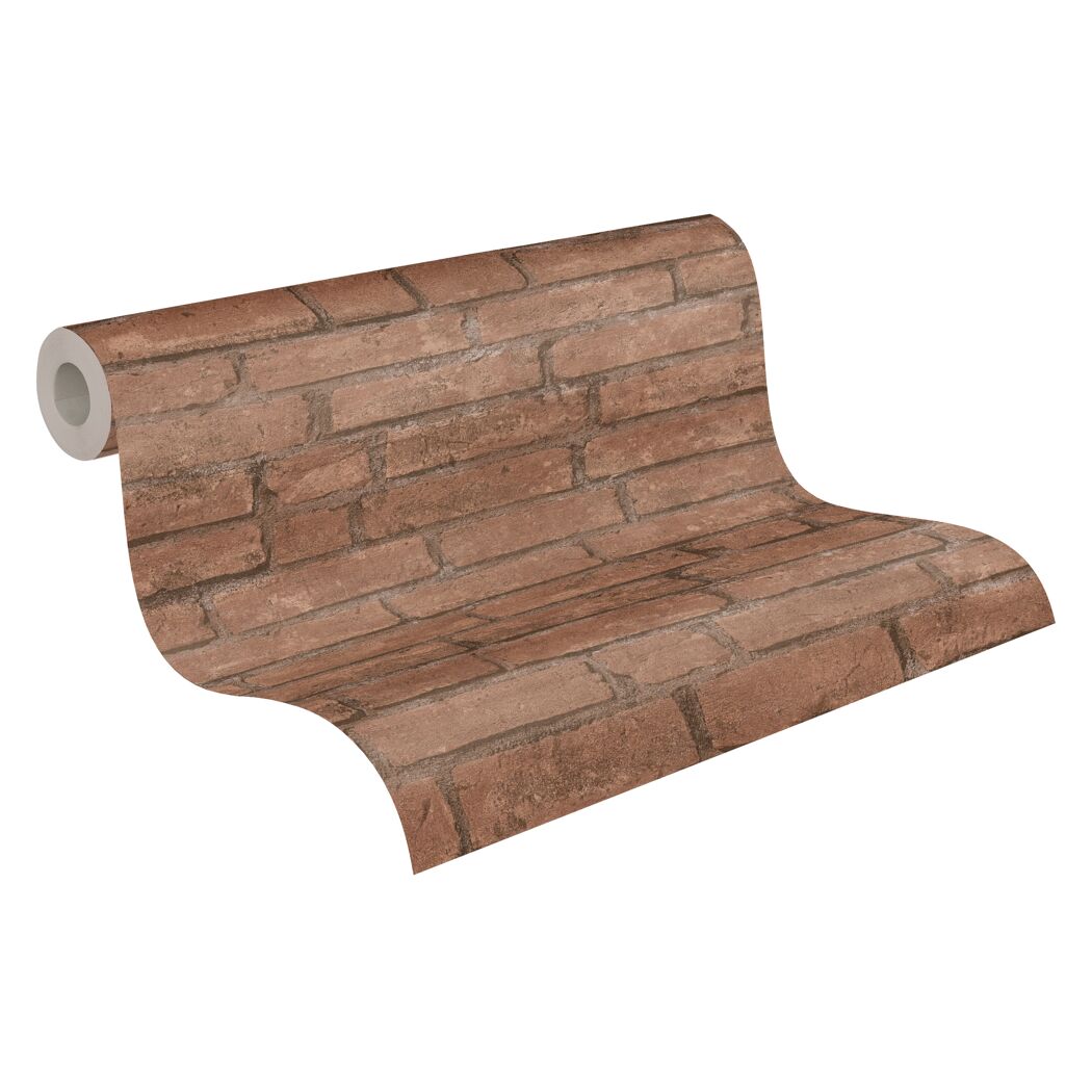 Rolle braune Vliestapete mit Steinmuster
