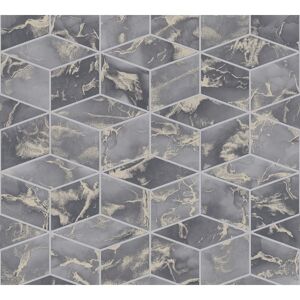 Vliestapete 'Metropolitan Stories 2' Geometrisch grau 0,53 x 10,05 m