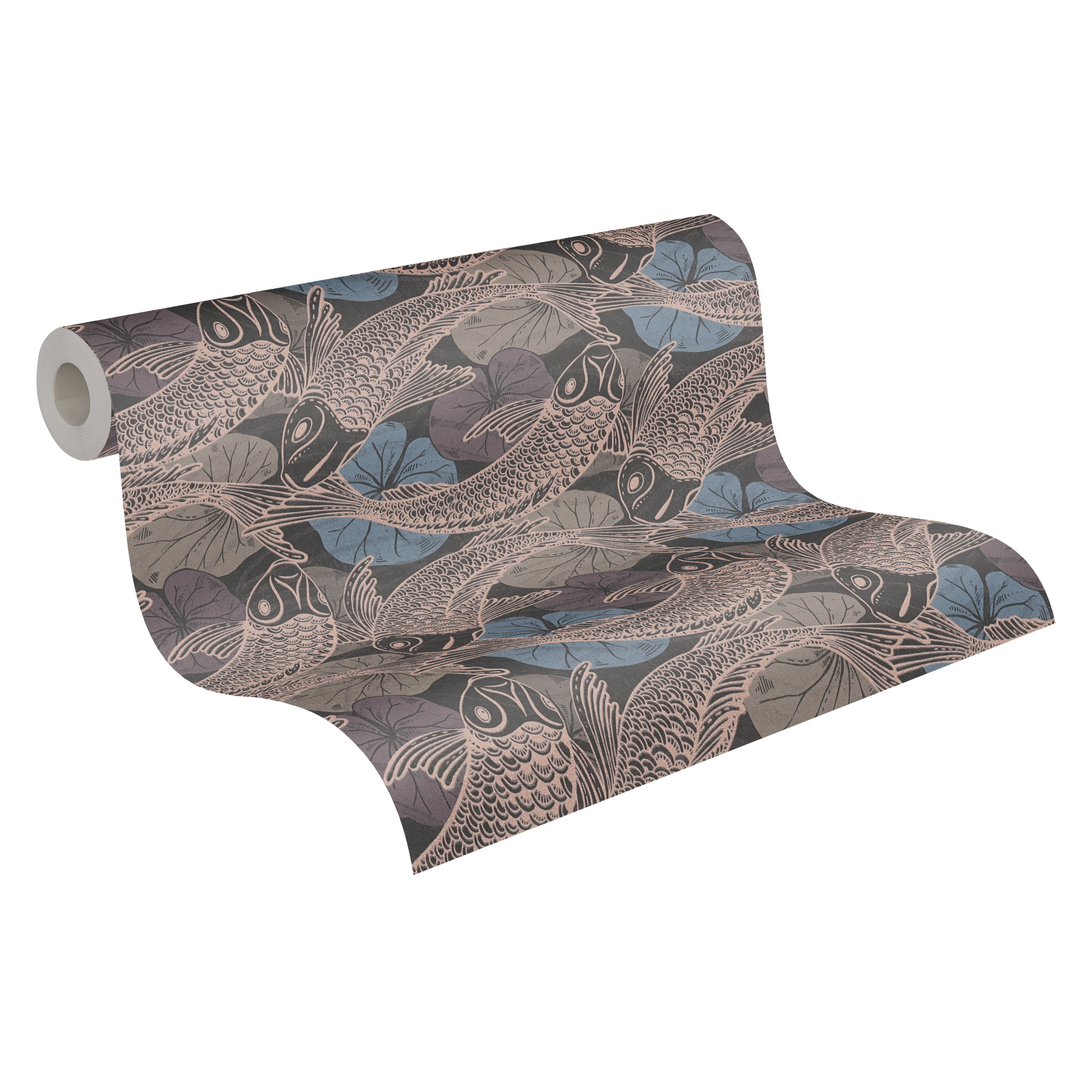 Vliestapete 'Metropolitan Stories 2' Koi bronzefarben 0,53 x 10,05 m