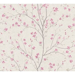 Vliestapete 'Metropolitan Stories 2' Kirschblüten rosa 53 x 1005 cm