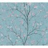 Blumenmuster auf blauem Hintergrund