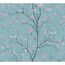 Blumenmuster auf blauem Hintergrund