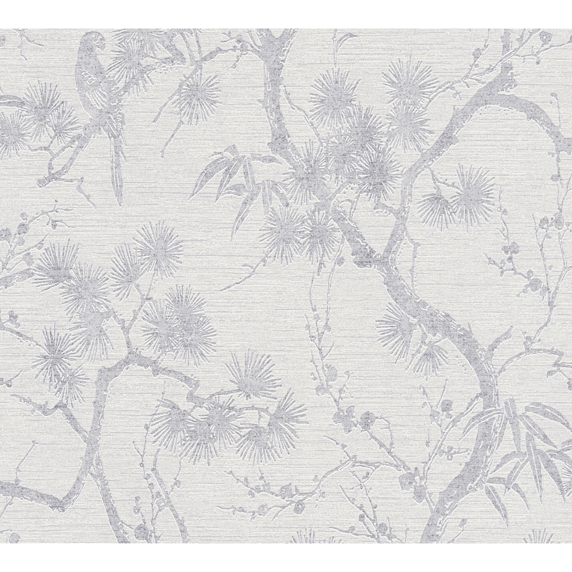 Vliestapete Mesto 2 Äste grau