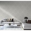 Wohnzimmer mit Vliestapete Mesto 2, Damask silber