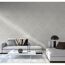 Wohnzimmer mit Vliestapete Mesto 2, Damask silber