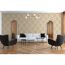 Wohnzimmer mit beiger Damask-Tapete