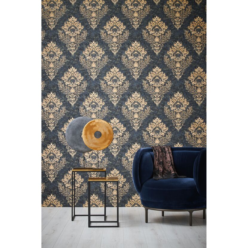 Vliestapete Mesto 2 Damask gold