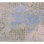 Blaue und beige Vliestapete Mesto 2 mit Fliesenmuster