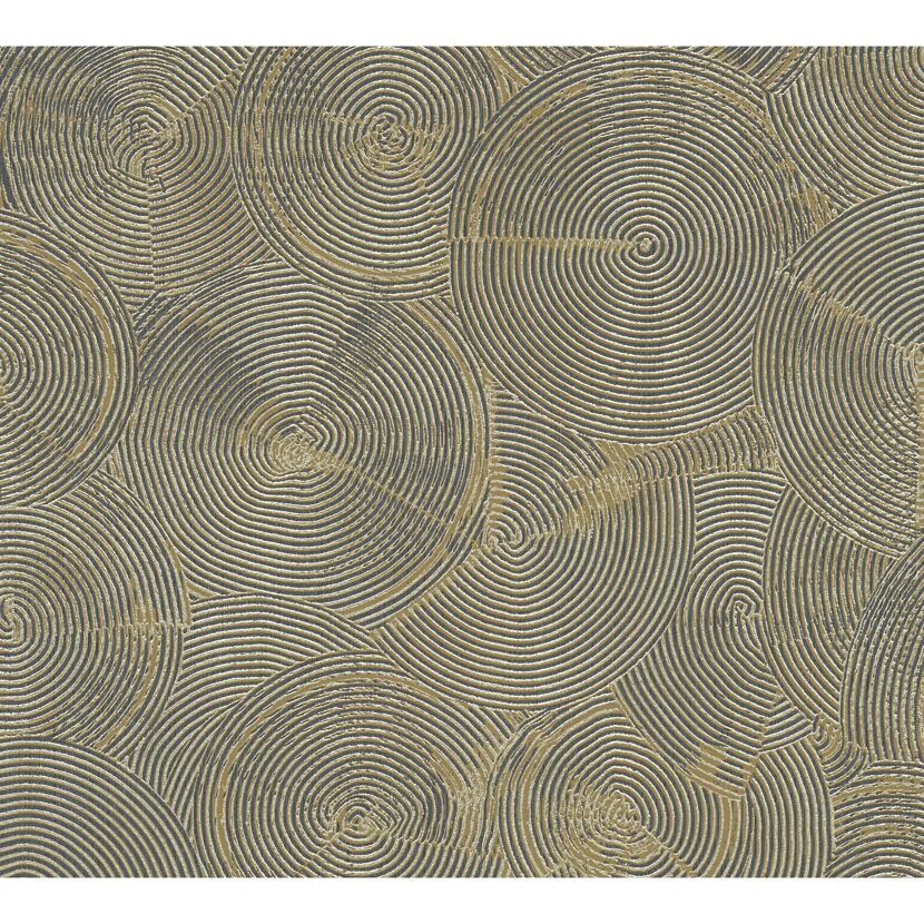 Goldene Kreise auf grauem Hintergrund