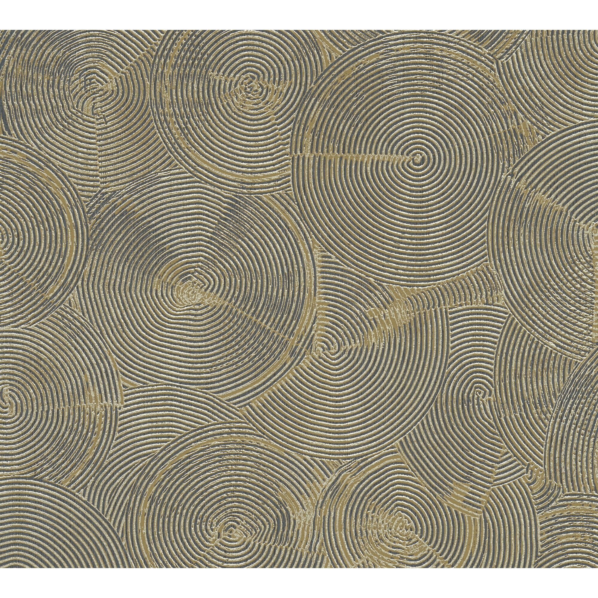 Goldene Kreise auf grauem Hintergrund