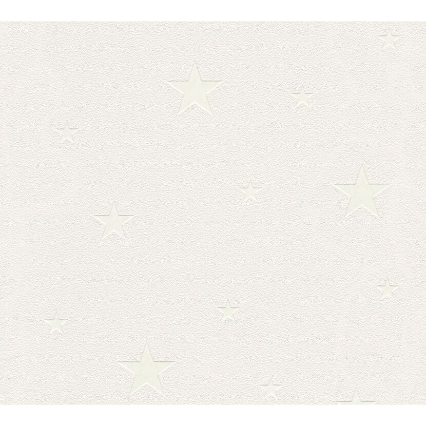 Weiße Tapete mit Sternenmuster