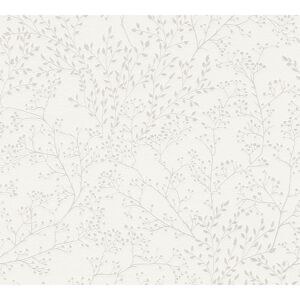 Vliestapete 'Trendwall 2' Floral weiß 53 x 1005 cm