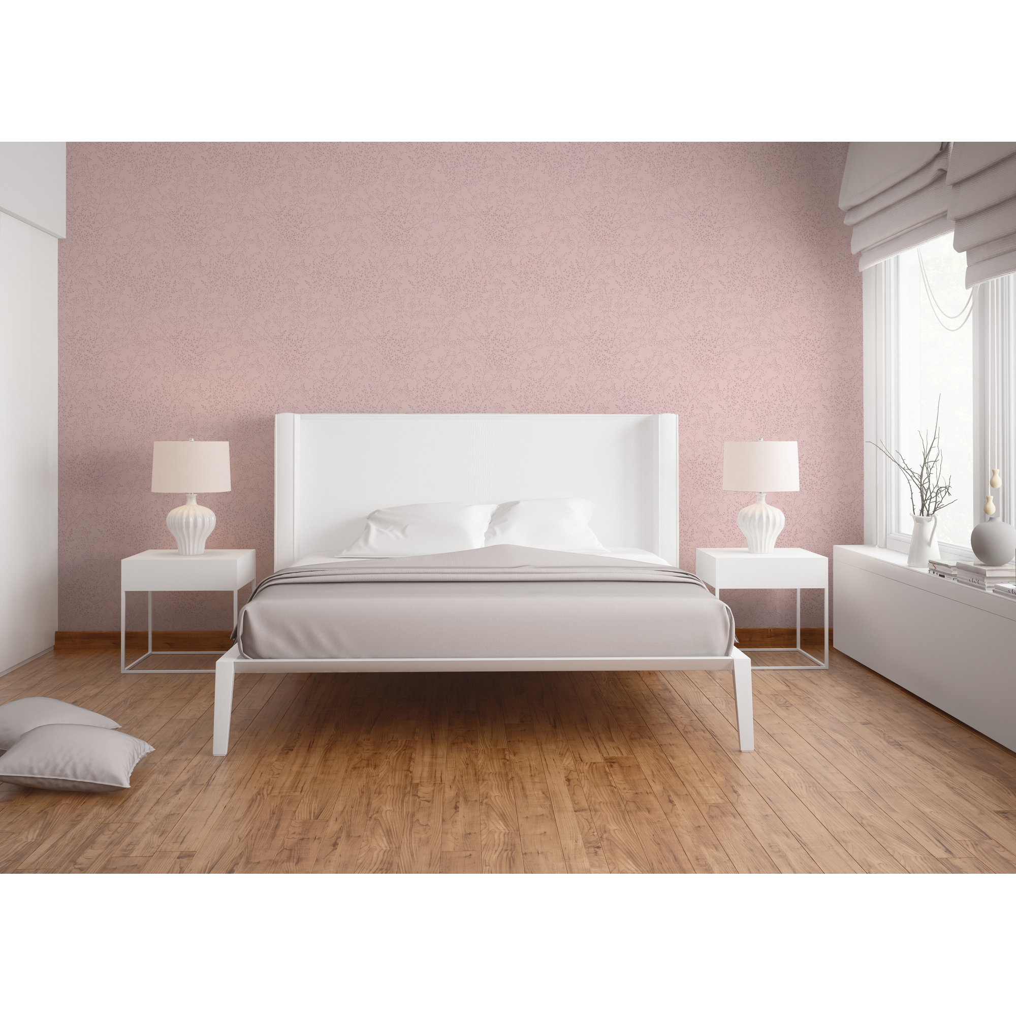 Vliestapete 'Trendwall 2' Floral rosa  53 x 1005 cm + product picture