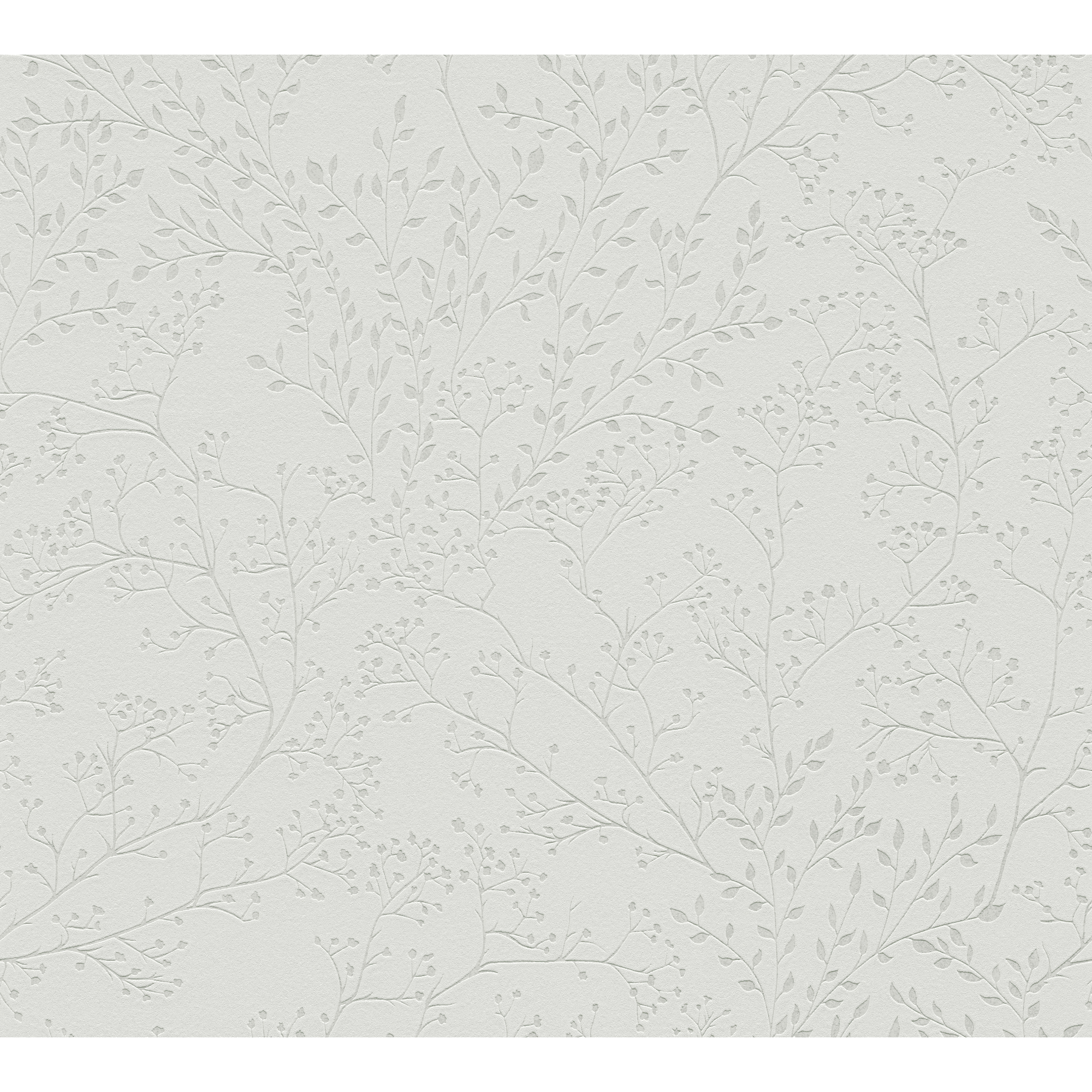 Hellgraues Zweigmuster auf weißem Hintergrund