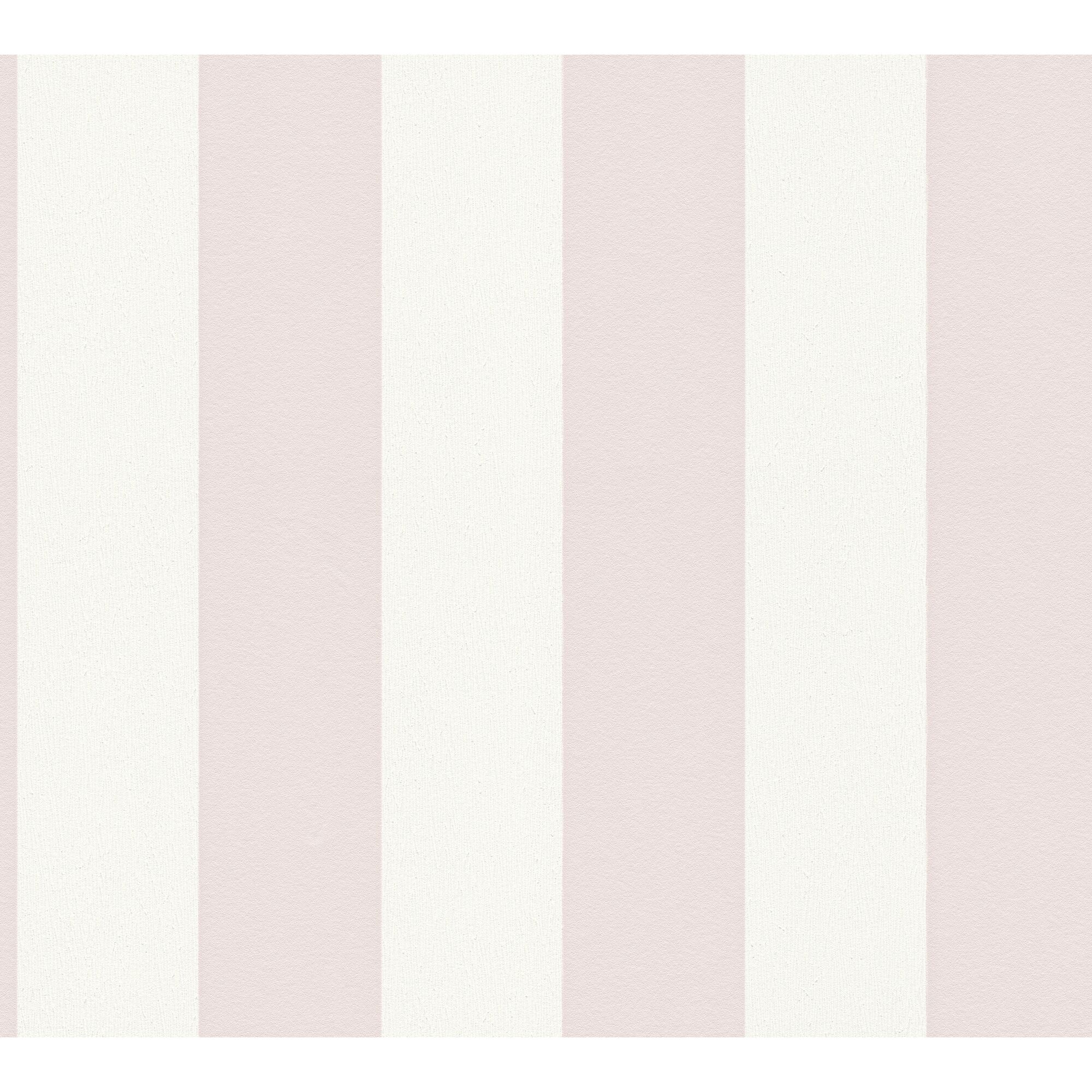 Rosa und weiße Streifen Tapete