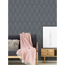 Vliestapete 'Pop Style' Art Déco schwarz/silbern 0,53 x 10,05 m