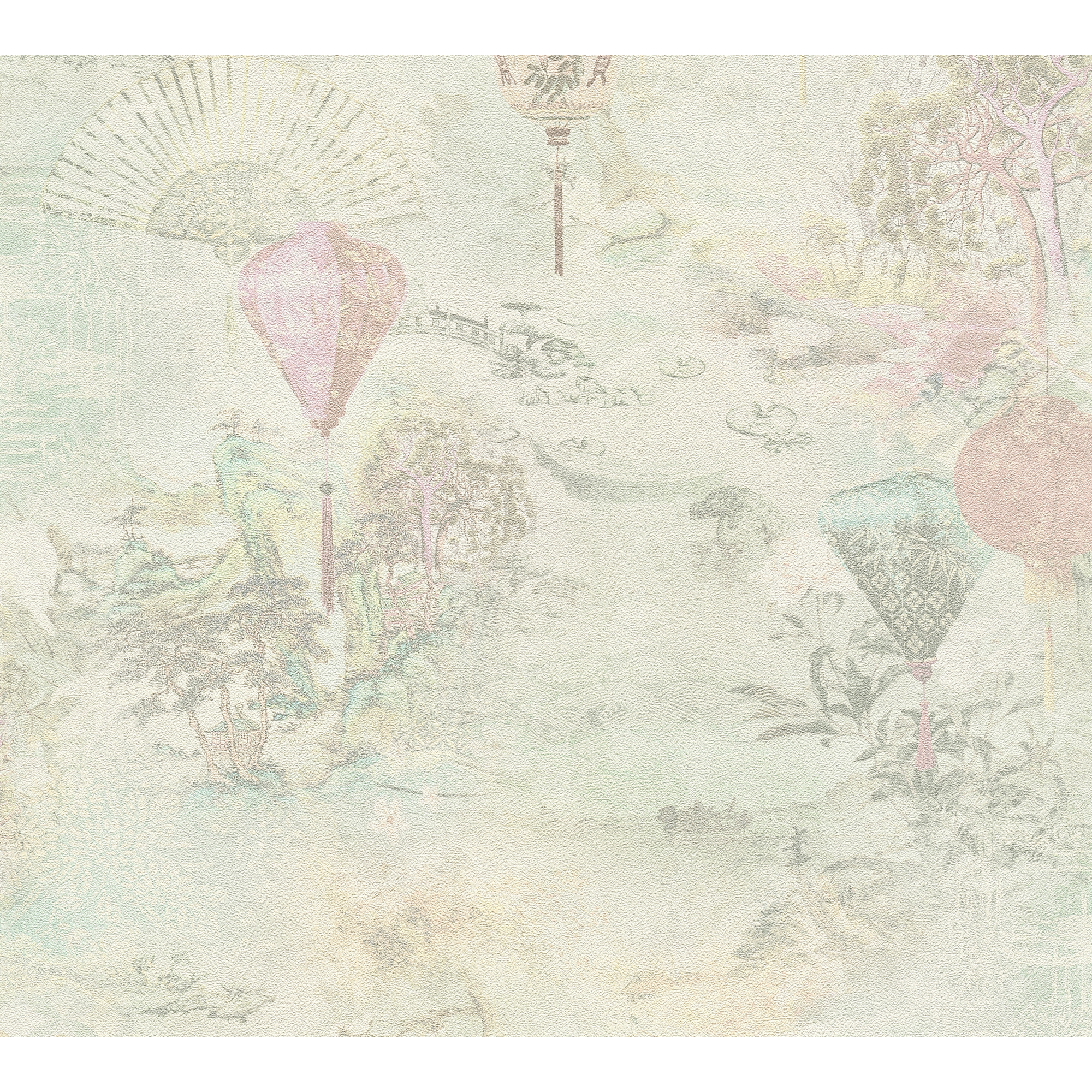 Vliestapete 'Asian Fusion' Landschaft creme 0,53 x 10,05 m
