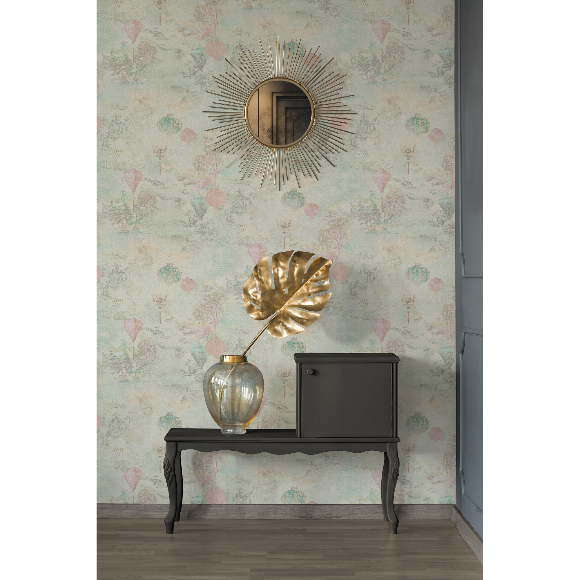 Vliestapete 'Asian Fusion' Landschaft creme 0,53 x 10,05 m
