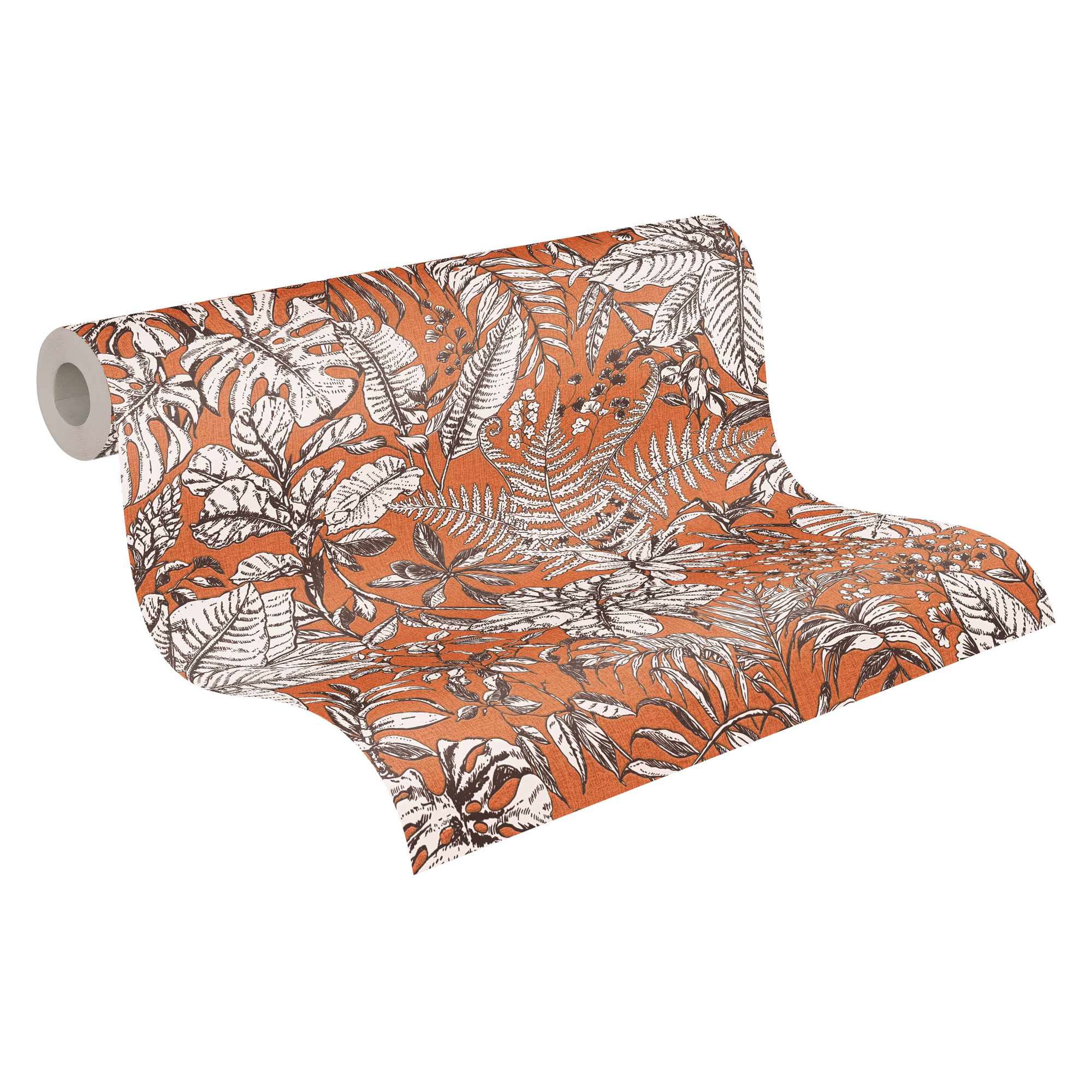 Vliestapete 'Daniel Hechter 6' Dschungel orange/weiß 53 x 1005 cm + product picture