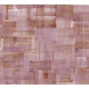 Vliestapete 'Geo Nordic' Leinwandstruktur rot/violett 53 x 1005 cm