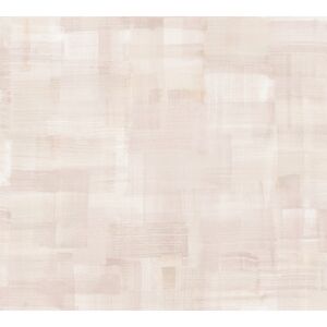Vliestapete 'Geo Nordic' Leinwandstruktur rosa/beige 53 x 1005 cm