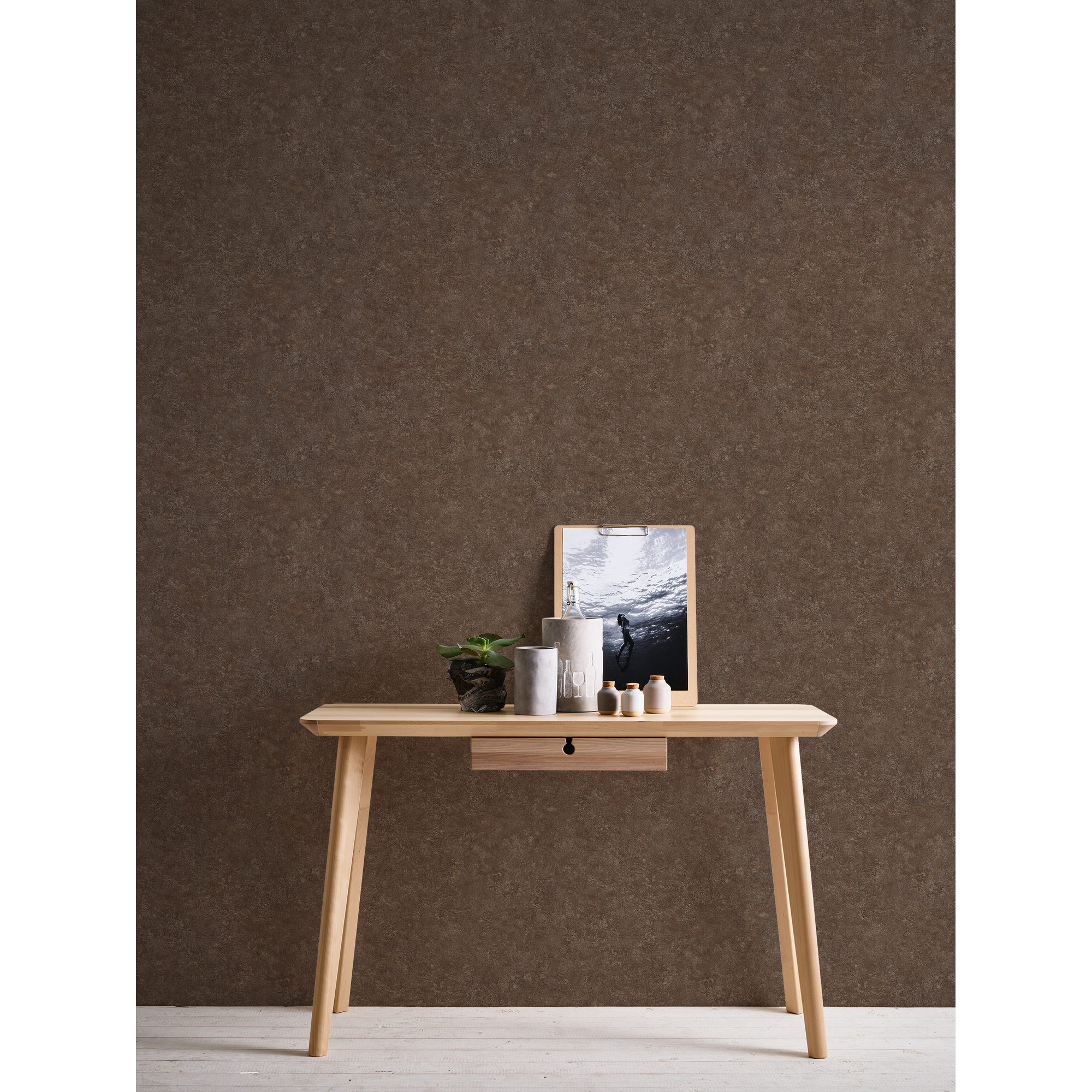 Vliestapete 'Industrial' Metalloptik braun/grau 0,53 x 10,05 m
