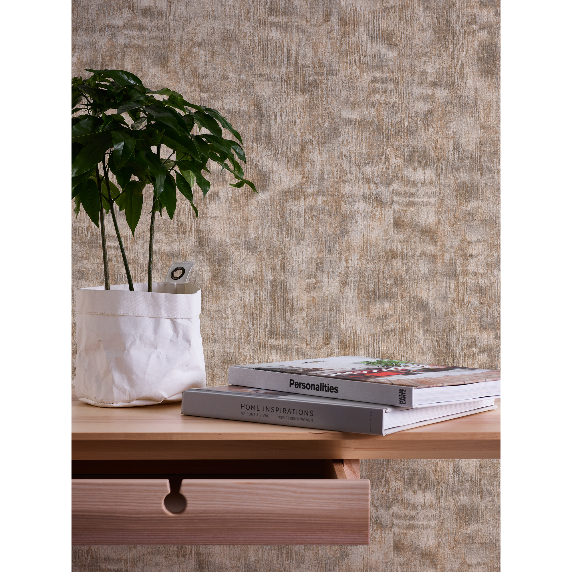 Vliestapete 'Industrial' Rillen beige/grau 53 x 1005 cm + product picture