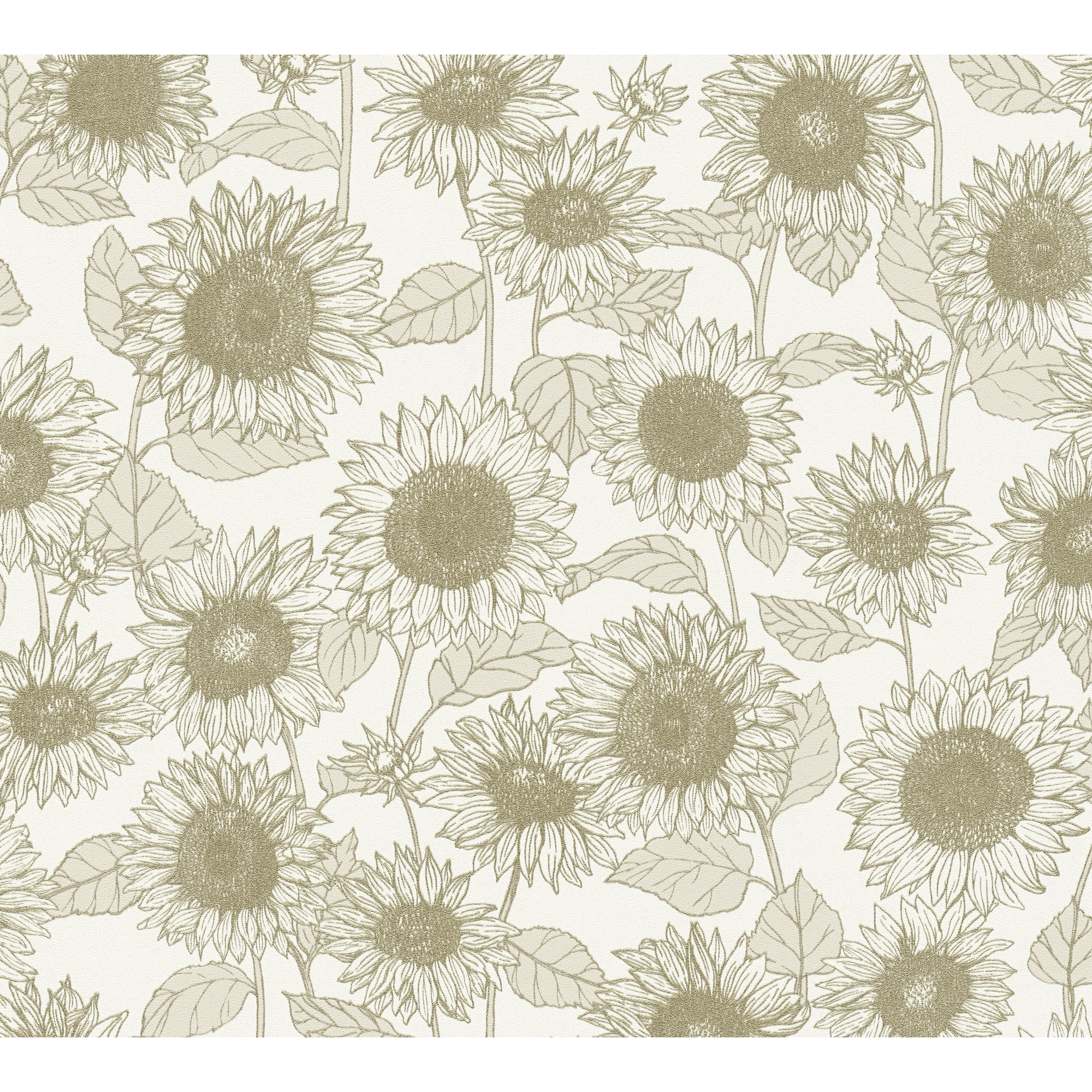 Nahtloses Muster mit goldenen Sonnenblumen