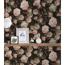 Vliestapete 'History of Art' Rosen rosa/grau/schwarz 0,53 x 10,05 m