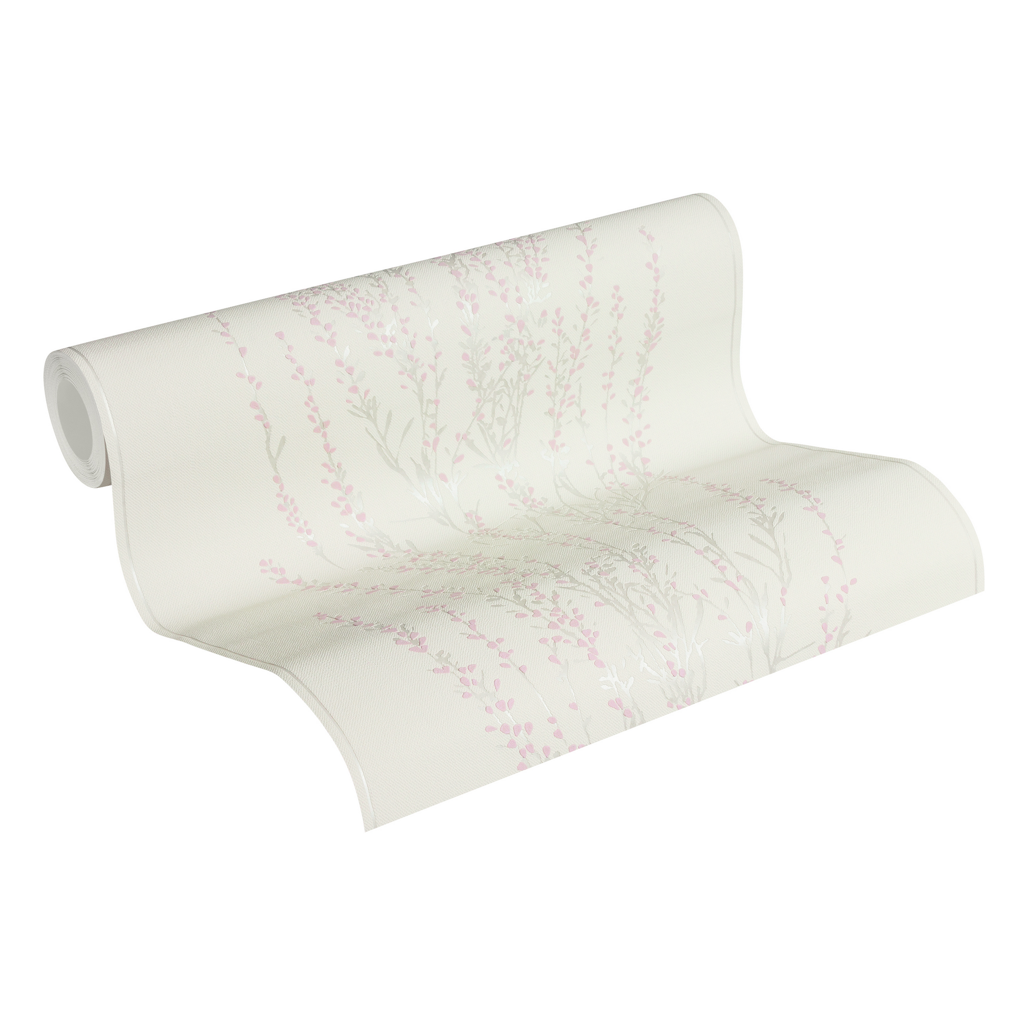 Vliestapete 'Blooming' Floral grau 0,53 x 10,05 m