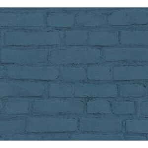 Vliestapete 'Elements' Steinoptik blau 53 x 1005 cm