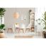 Esszimmer mit Vliestapete Hygge 2 Pampas grau