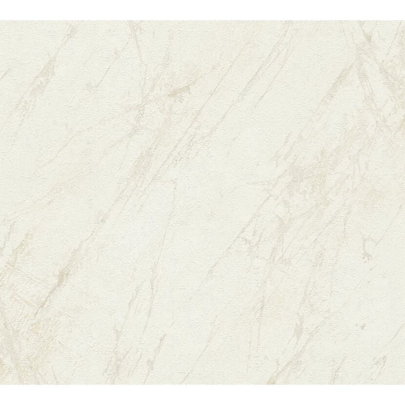 Cremefarbene Vliestapete mit Marmor-Optik