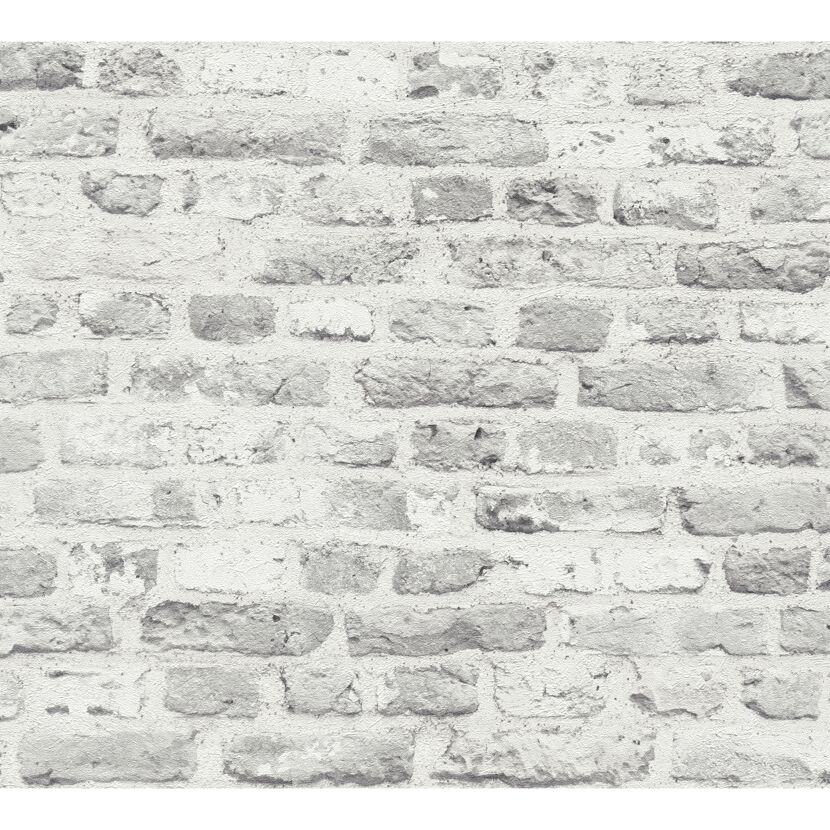 Weiß gestrichene Backsteinmauer