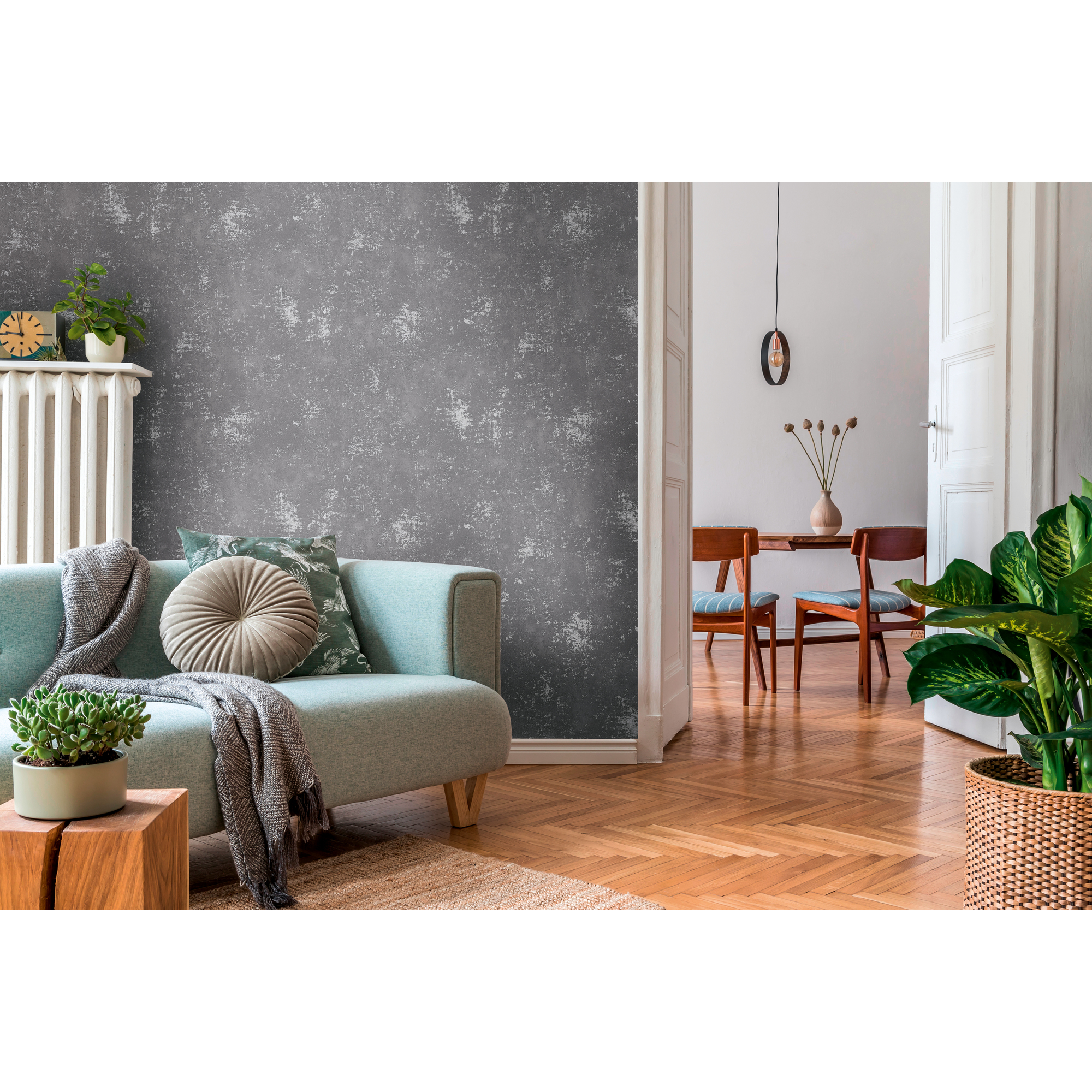 Vliestapete 'Battle of Stylez' Struktur grau 0,53 x 10,05 m