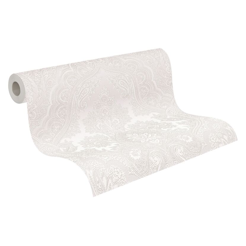 Rolle cremefarbene Tapete mit Paisleymuster