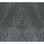 Schwarzes Paisleymuster mit silbernen Glitzerelementen