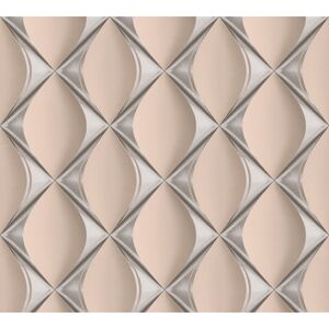 Vliestapete 'My Home My Spa' Muster rosa 0,53 x 10,05 m