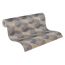 Graue und beige Vliestapete mit geometrischem Muster