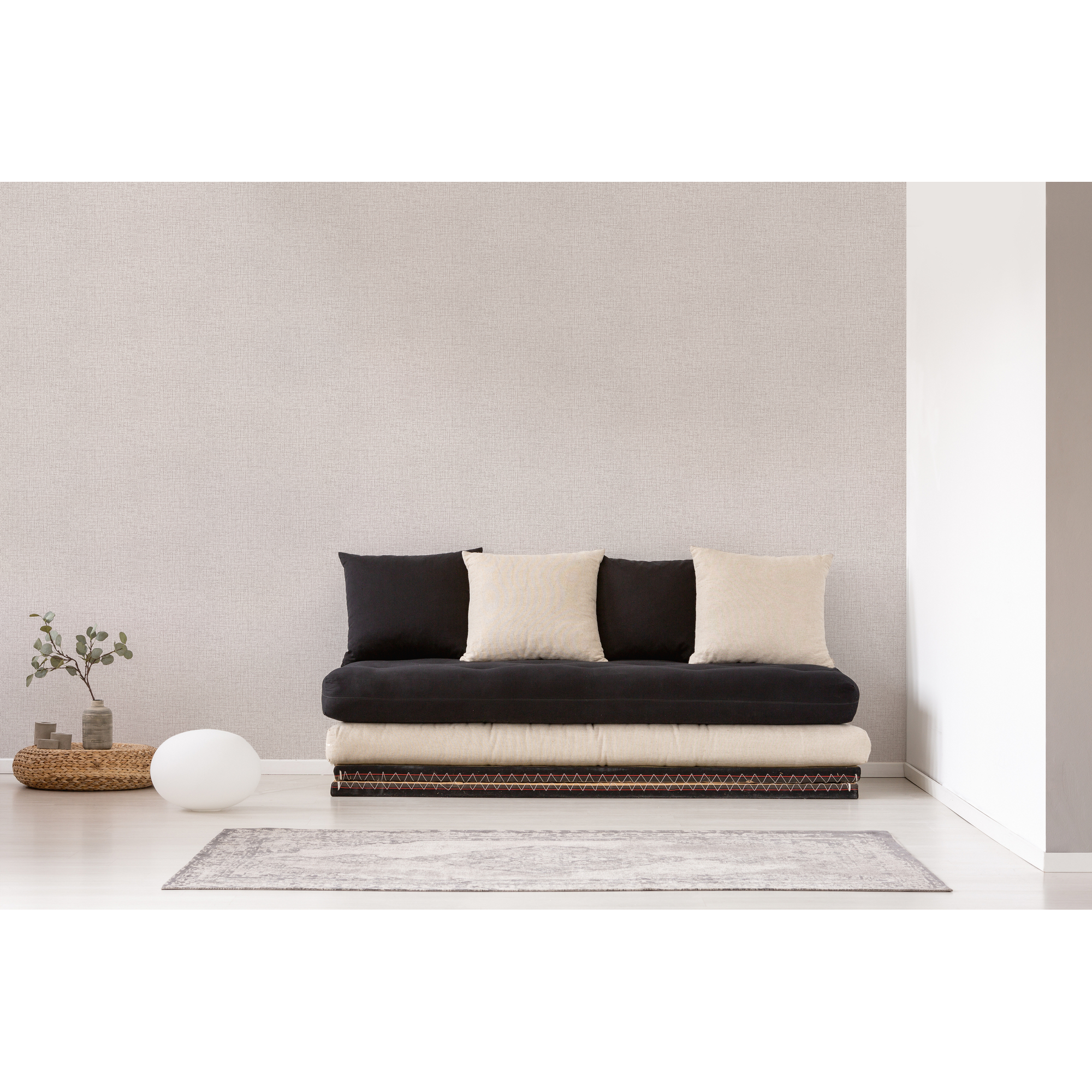 Vliestapete 'Desert Lodge' Uni grau 0,53 x 10,05 m