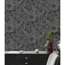 Vliestapete 'Pintwalls' Muster schwarz 0,53 x 10,05 m