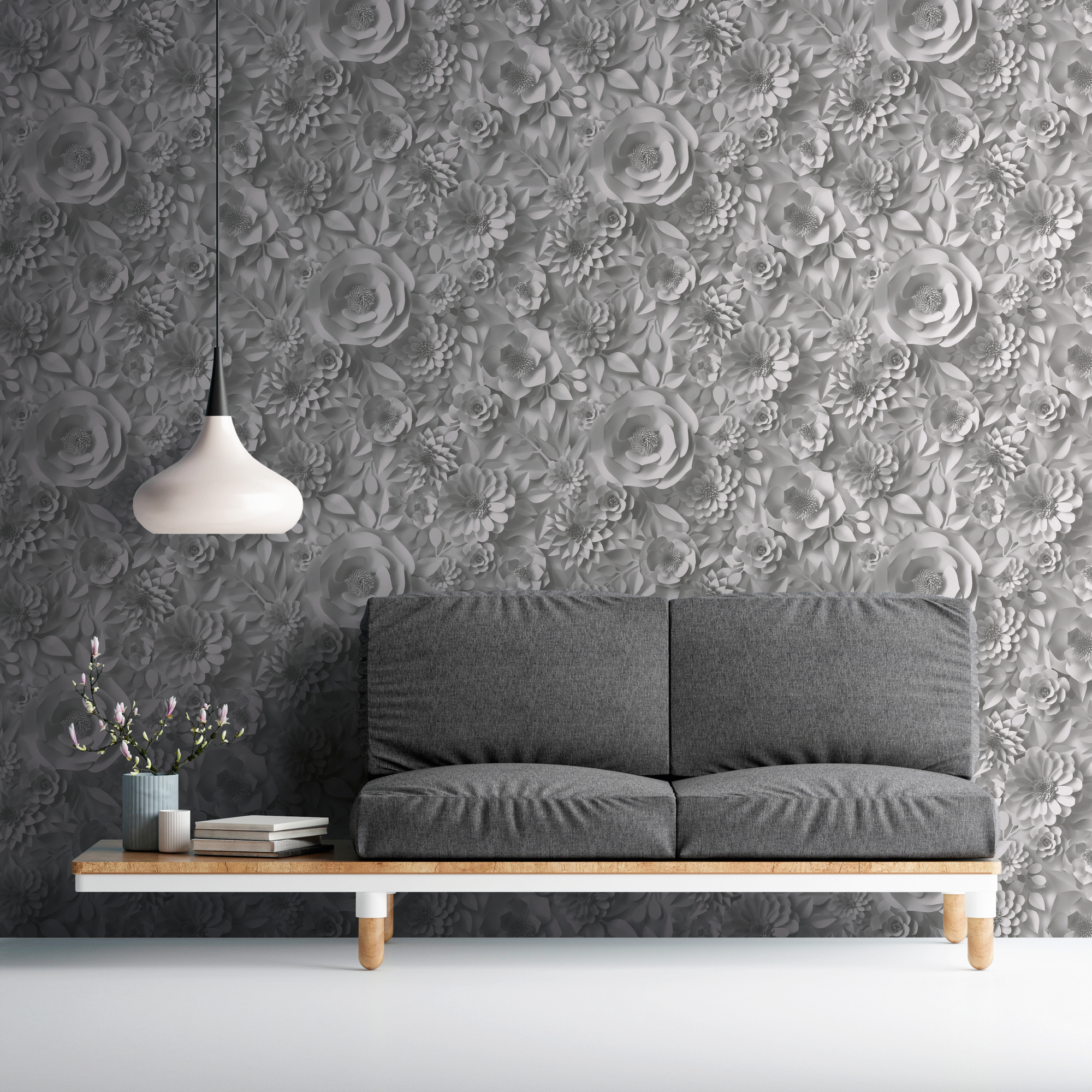 Vliestapete 'Pintwalls' Muster grau 0,53 x 10,05 m