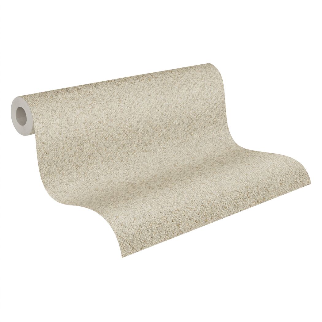 Beige Vliestapete aufgerollt