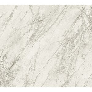 Vliestapete 'Battle of Stylez' Marmoroptik grau 0,53 x 10,05 m