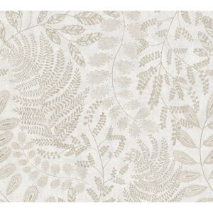 Vliestapete 'Battle of Stylez' Blätter grau 0,53 x 10,05 m