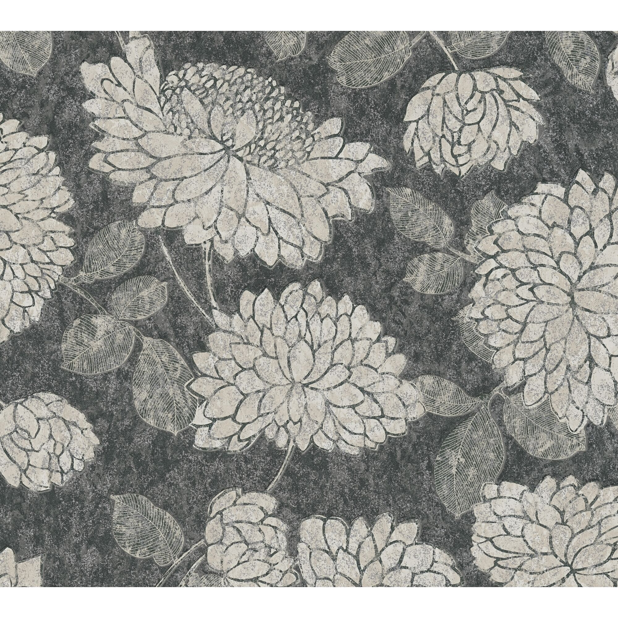 Blumenmuster auf grauem Hintergrund