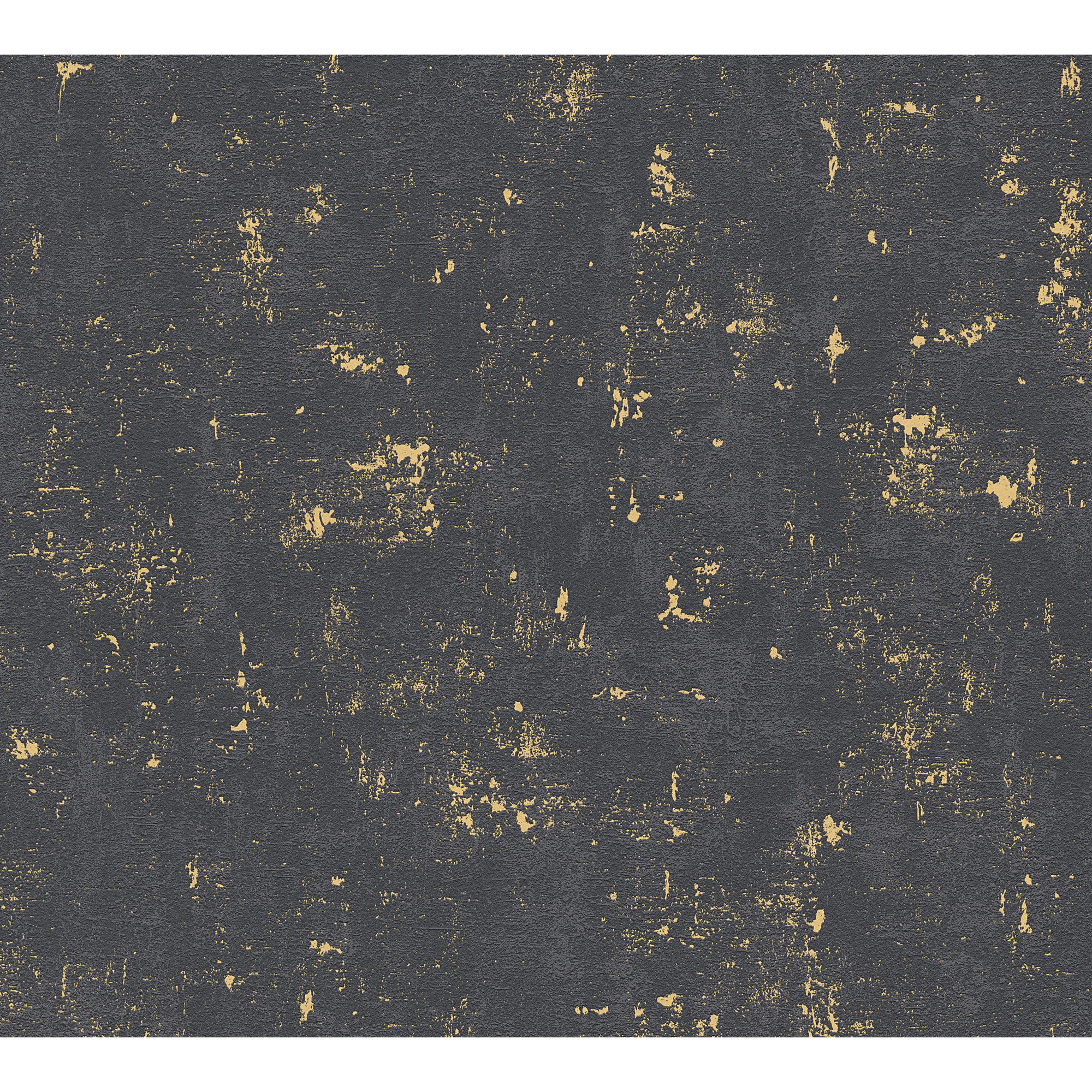 Vliestapete 'Trendwall' Metallic-Effekt used schwarz/goldfarben 0,53 x 10,05 m
