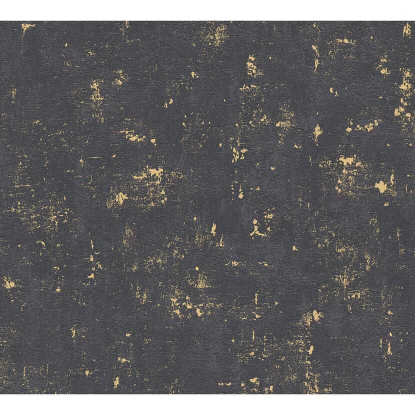 Schwarze Tapete mit goldenen Akzenten