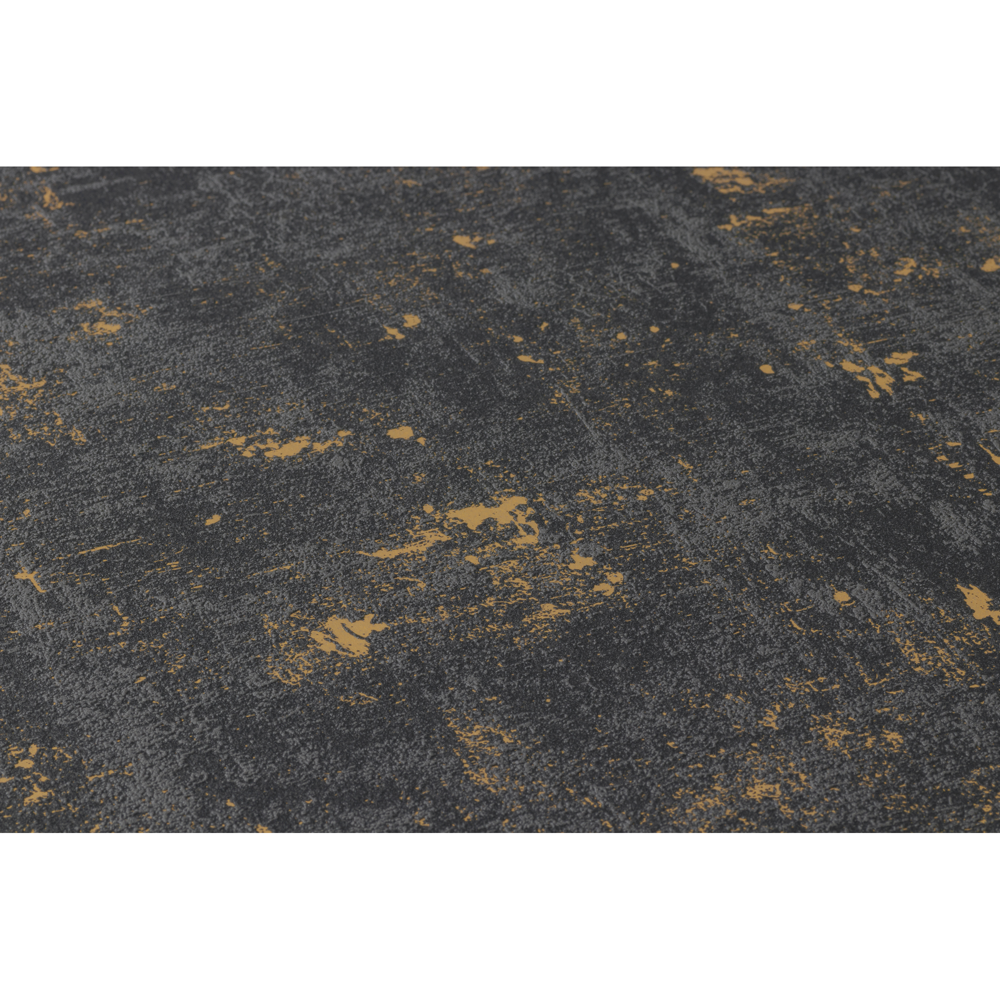 Vliestapete 'Trendwall' Metallic-Effekt used schwarz/goldfarben 0,53 x 10,05 m