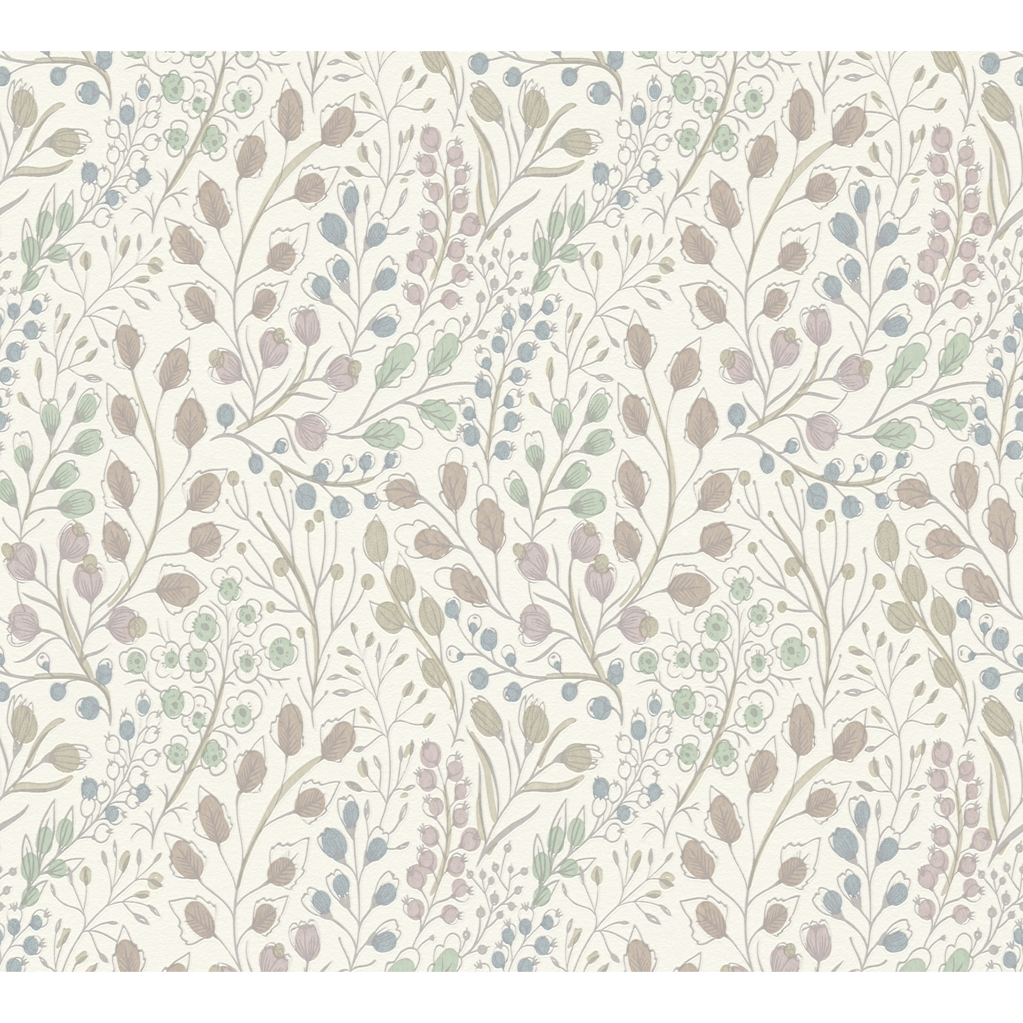 Vliestapete 'Attractive 2' Flora mehrfarbig 0,53 x 10,05 m